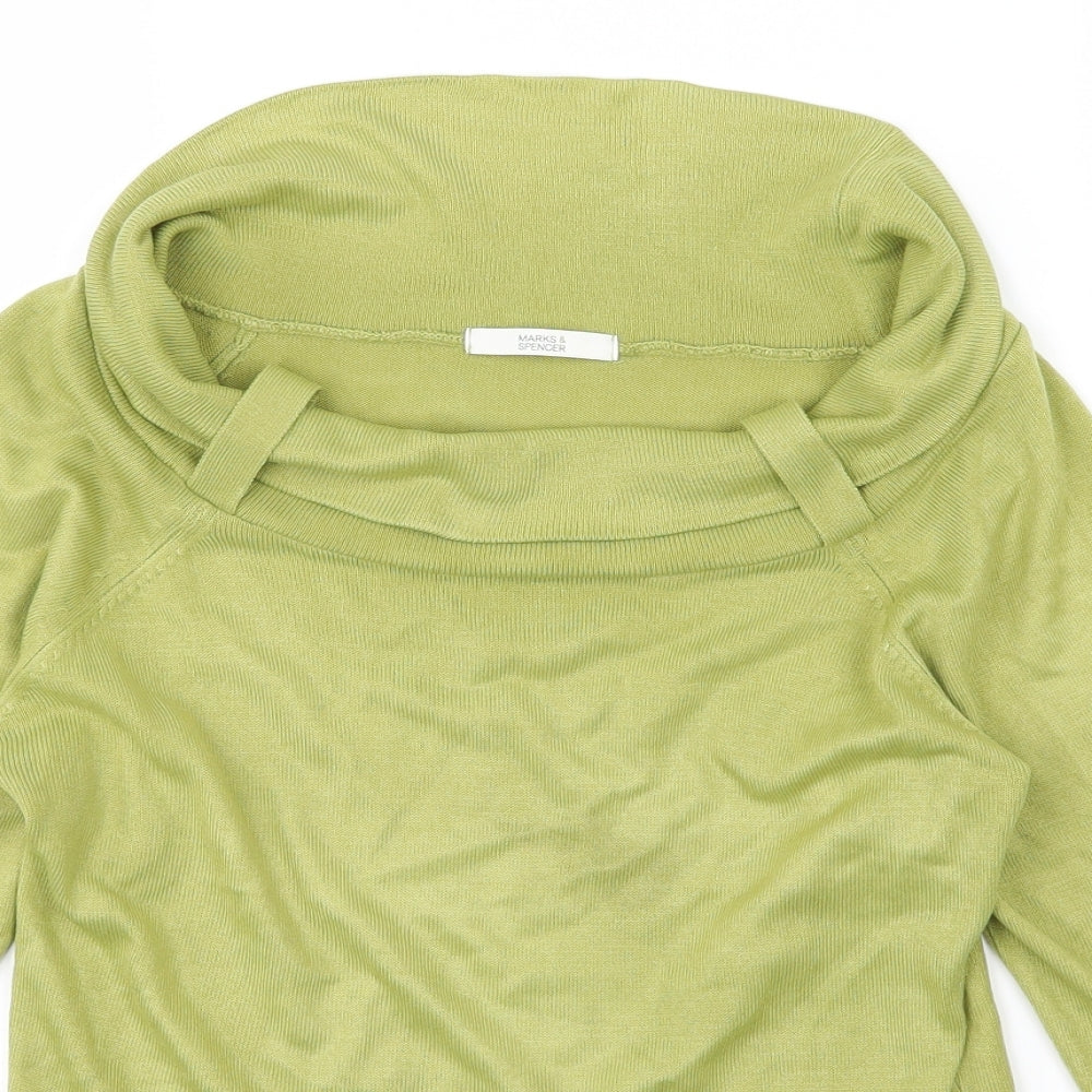 Marks and Spencer Womens Green  Knit Pullover Jumper Size 10