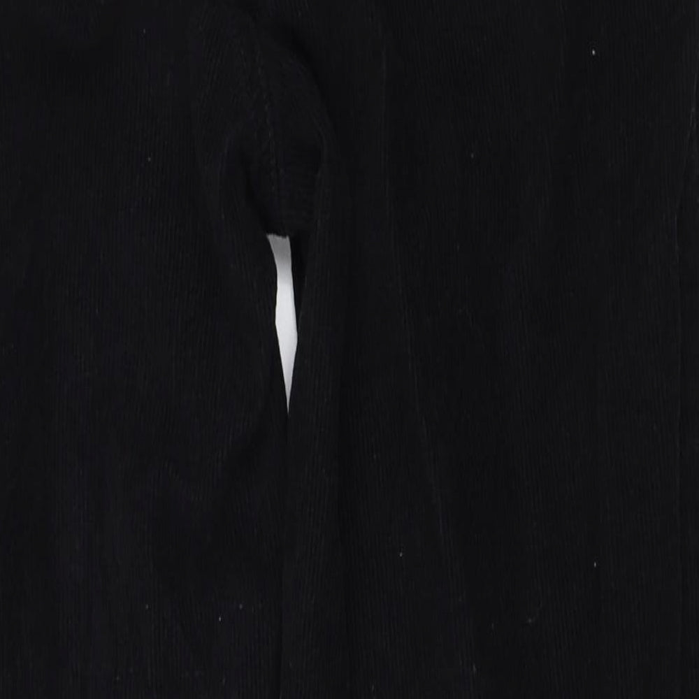 Primark Womens Black  Corduroy Trousers  Size 10 L27 in