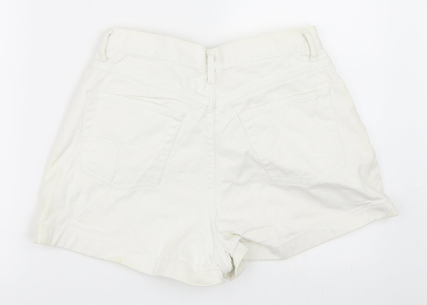 At Denim Womens Ivory  Denim Hot Pants Shorts Size 10