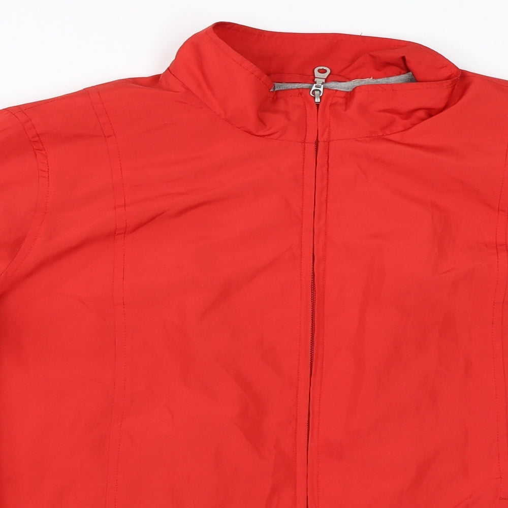Preworn Womens Red   Windbreaker Coat Size 14