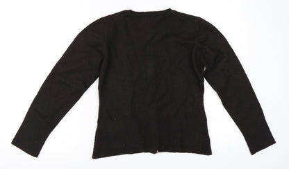 Back view of Linea women’s brown cape jumper, size L