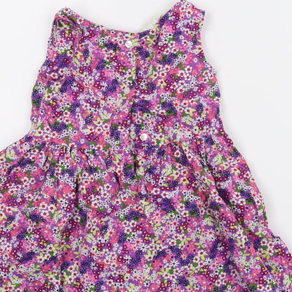 Brand and care label for H & M girls’ multicoloured floral a-line, size 2-3, years