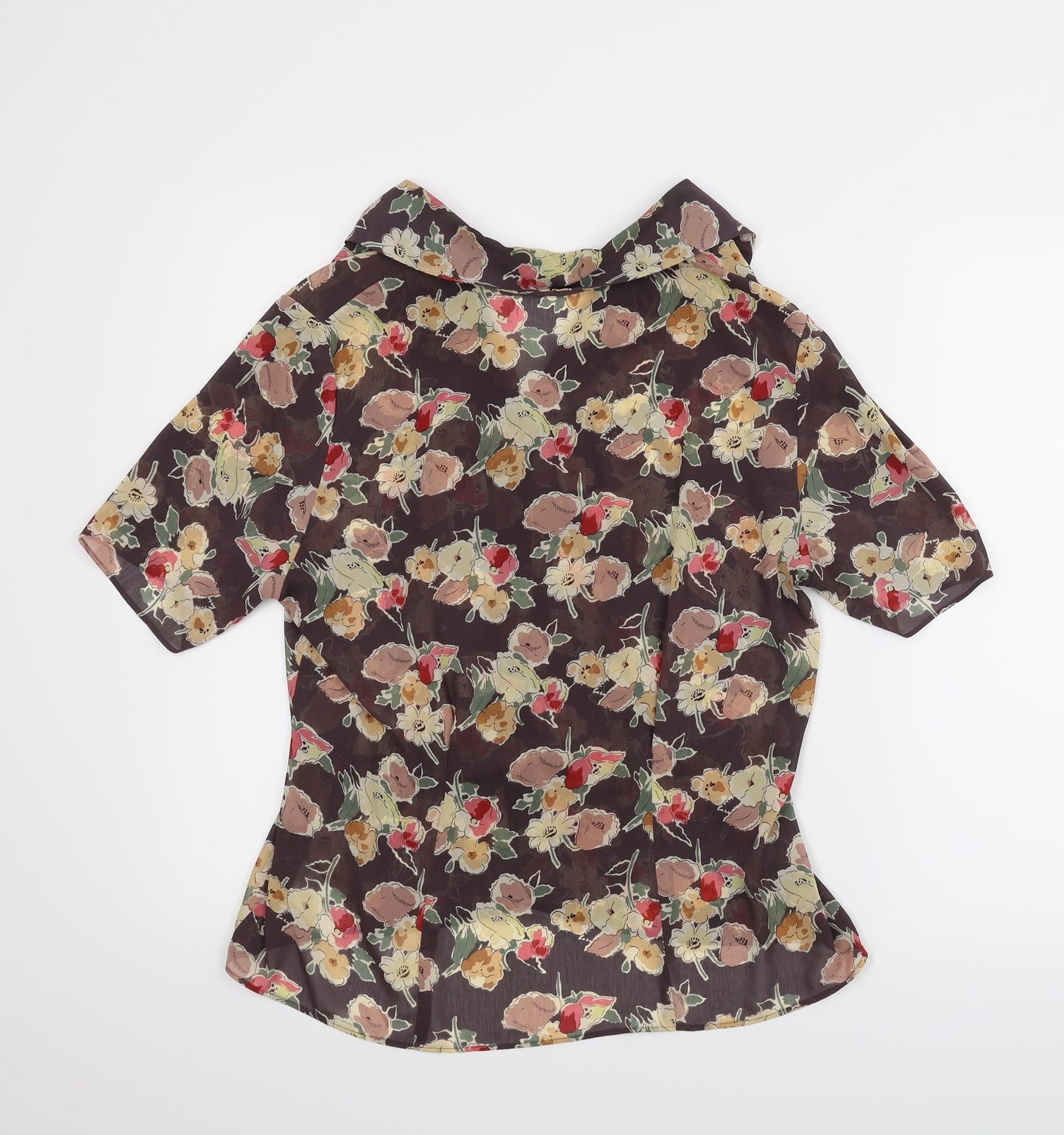 NEXT Womens Purple Floral  Basic Button-Up Size 12