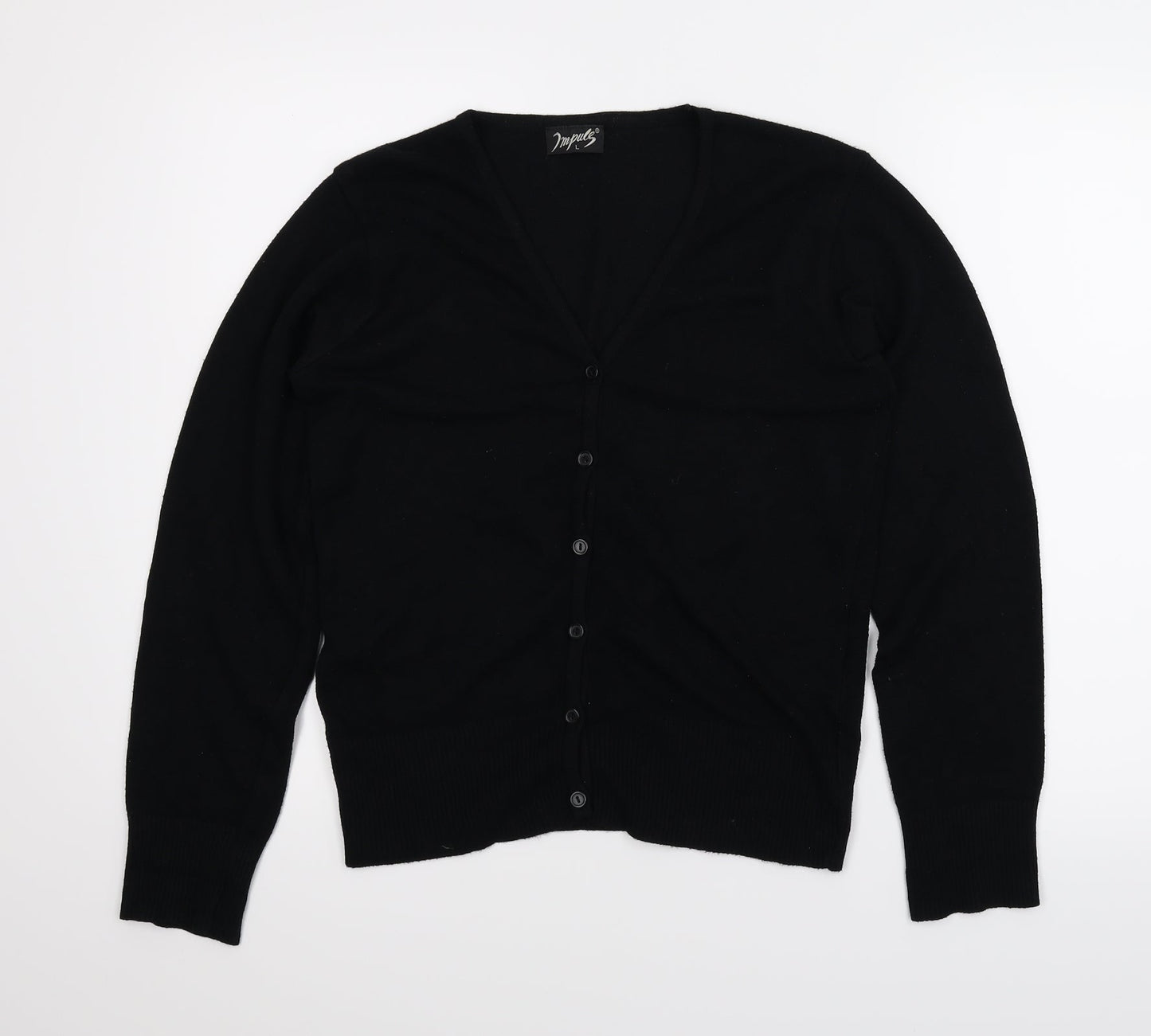 Impulse Womens Black   Cardigan Jumper Size L