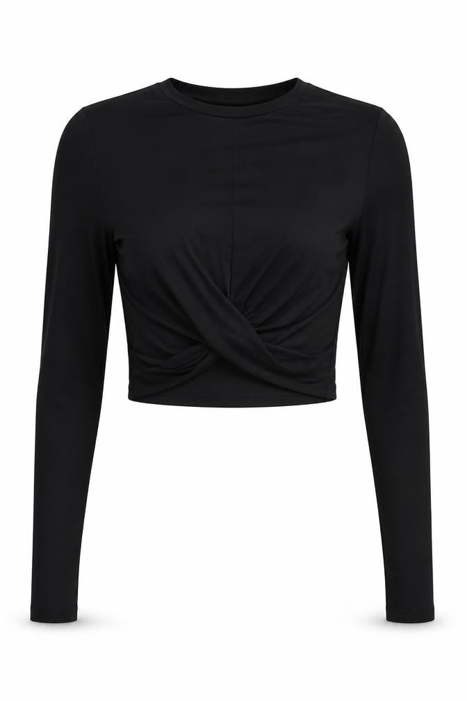 H&M  Womens Black   Cropped Blouse Size S