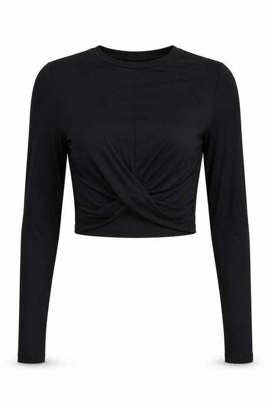 H&M  Womens Black   Cropped Blouse Size S