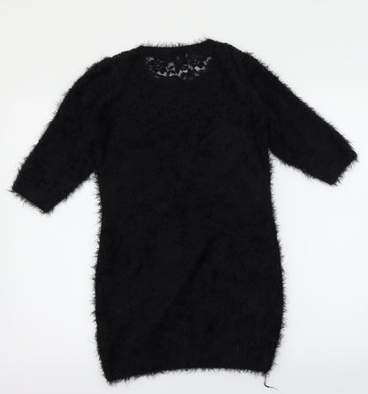 Back view of New Look women’s black jumper, size UK 12