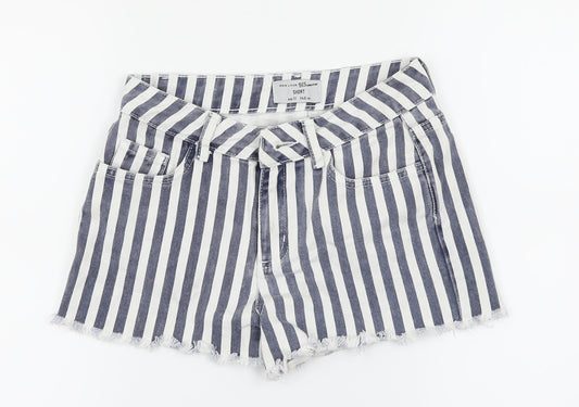 New Look Girls Blue Striped  Mini Skirt Size 11 Years