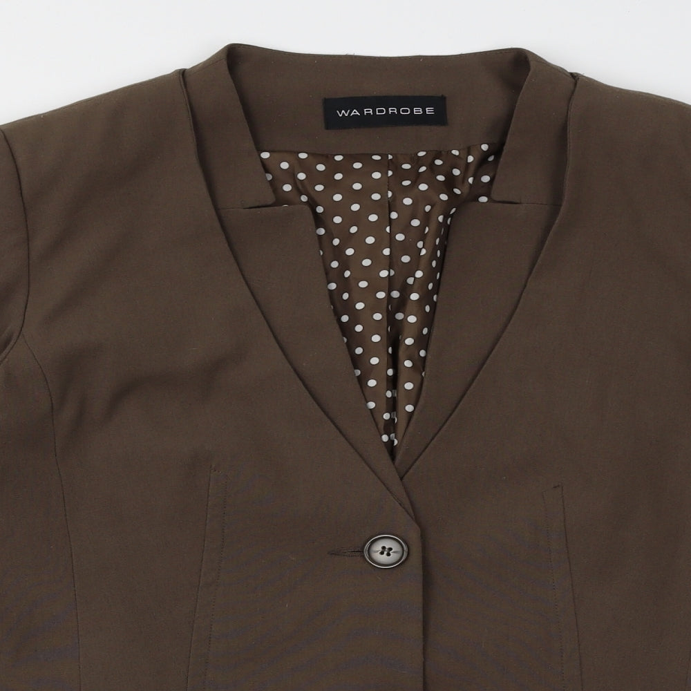 Wardrobe Womens Brown   Jacket Suit Jacket Size 14
