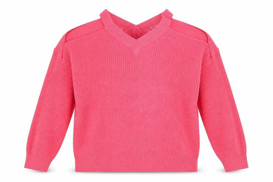Front view of Atmosphere women’s pink jumper, size L