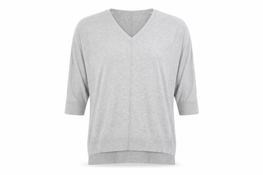 Front view of F&F women’s grey jumper, size UK 12