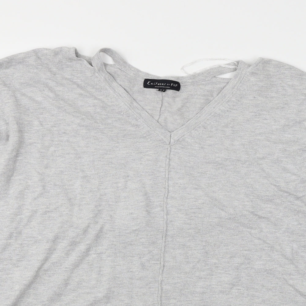 F&F Womens Grey   Pullover Jumper Size 12
