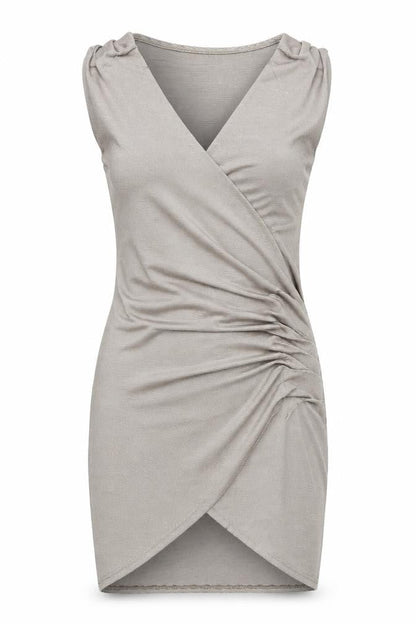 Front view of I SAW IT FIRST women’s beige bodycon, size UK 10