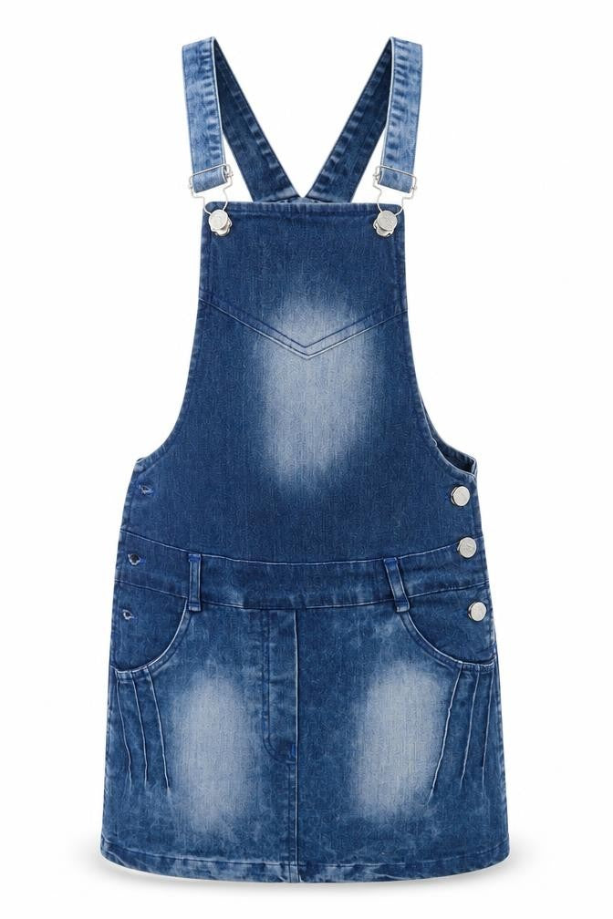 Preworn Womens Blue  Denim Pinafore/Dungaree Dress  Size 6