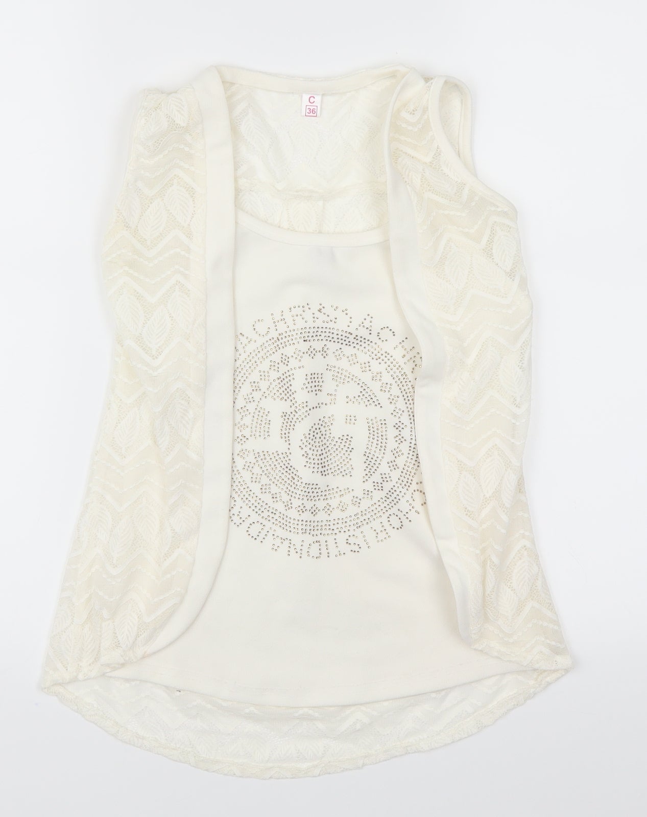 Preworn Womens White   Basic Tank Size 8