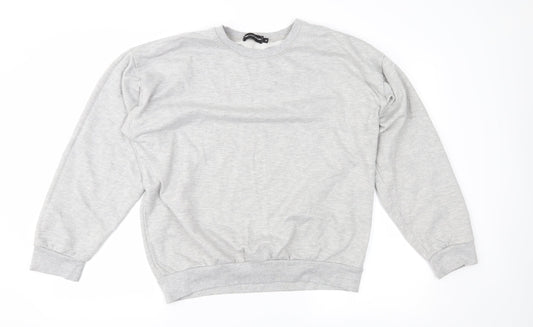 PRETTYLITTLETHING Womens Grey   Pullover Sweatshirt Size M
