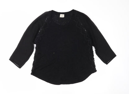 Additional front view of Pins & Needles women’s black knit jumper, size M