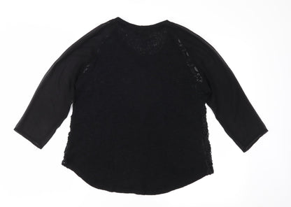 Back view of Pins & Needles women’s black knit jumper, size M