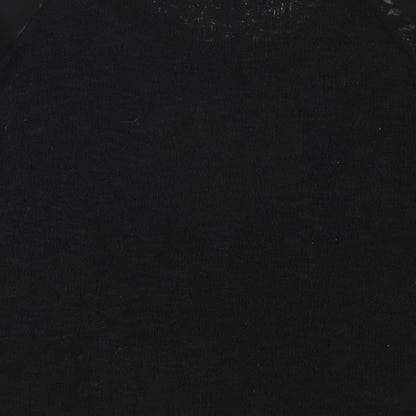 Brand and care label for Pins & Needles women’s black knit jumper, size M
