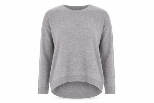 Front view of Atmosphere women’s grey knit jumper, size UK 10