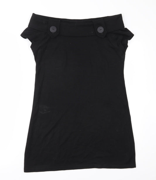 Miso Womens Black  Jersey Shift  Size M