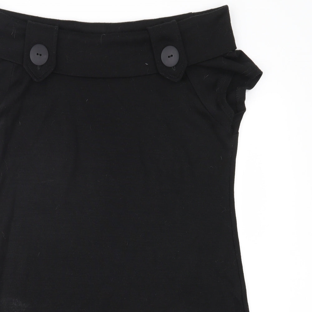 Miso Womens Black  Jersey Shift  Size M