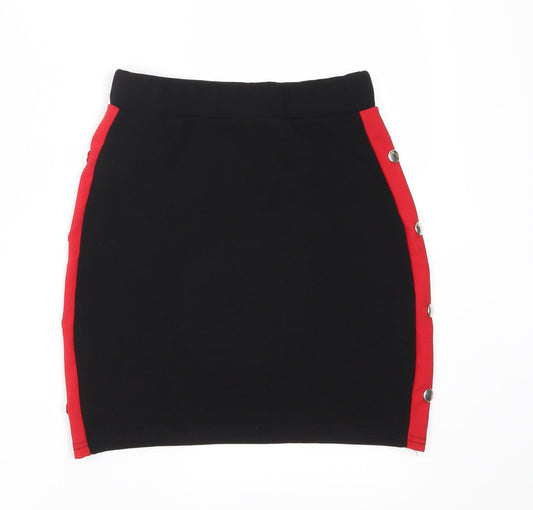 Prague Womens Black  Jersey Straight & Pencil Skirt Size 8