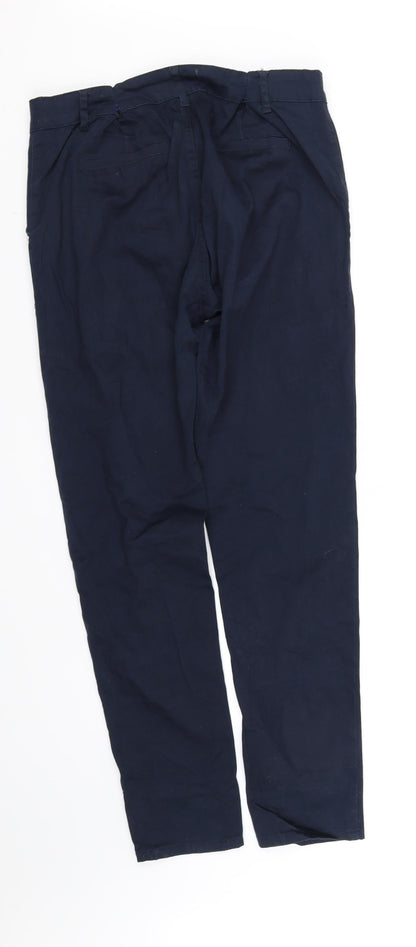 Back view of pre worn women’s black trousers, size M, 32-inch leg