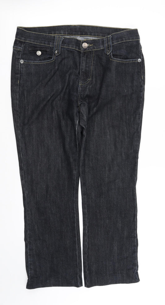 pre worn Womens Black   Straight Jeans Size L L29 in