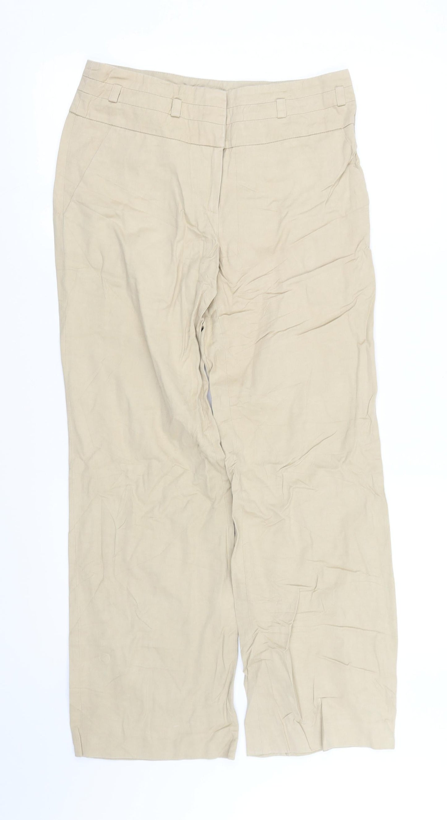 pre worn Womens Beige Houndstooth  Straight Jeans Size 8 L30 in