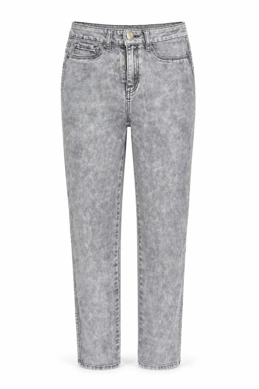 Front view of Next women’s grey straight jeans, size UK 6, 29-inch leg