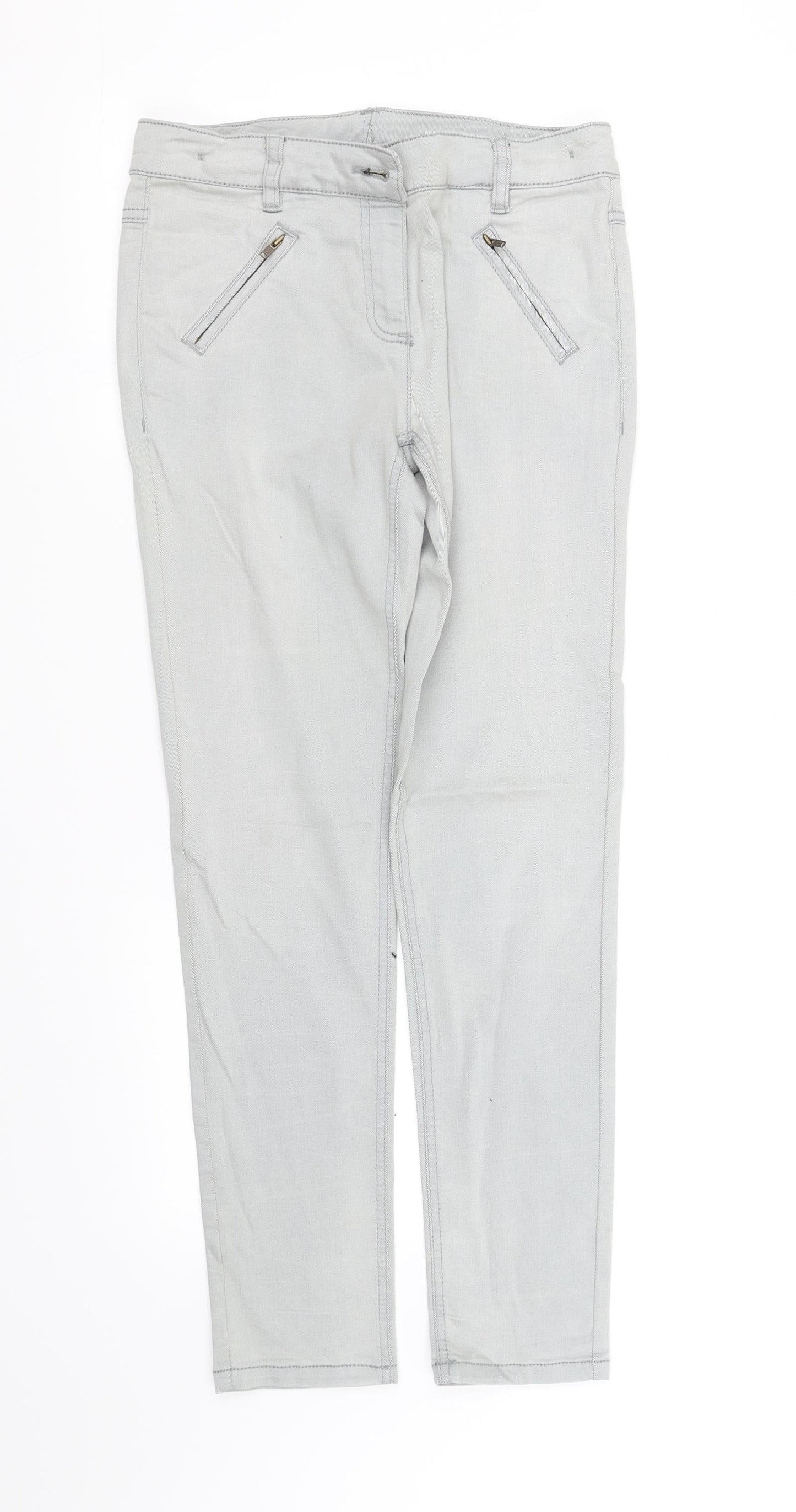pre worn Womens Grey   Straight Jeans Size 12 L30 in