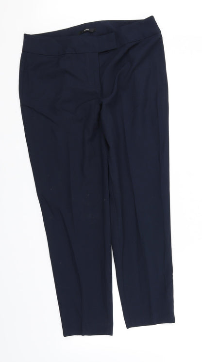 Additional front view of George men’s blue trousers, size M, 29-inch leg