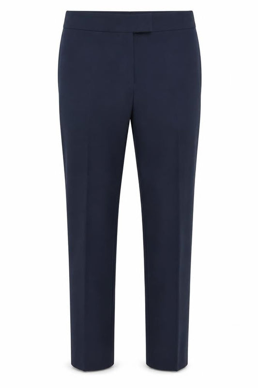 Front view of George men’s blue trousers, size M, 29-inch leg
