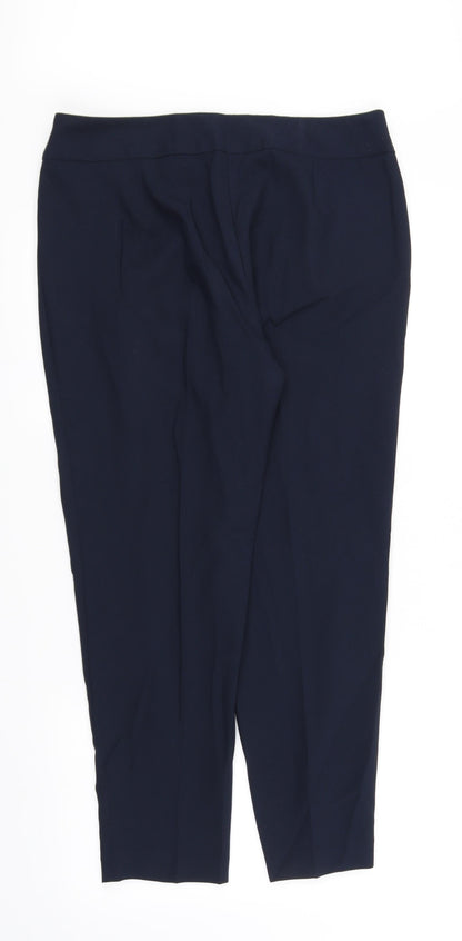 Back view of George men’s blue trousers, size M, 29-inch leg