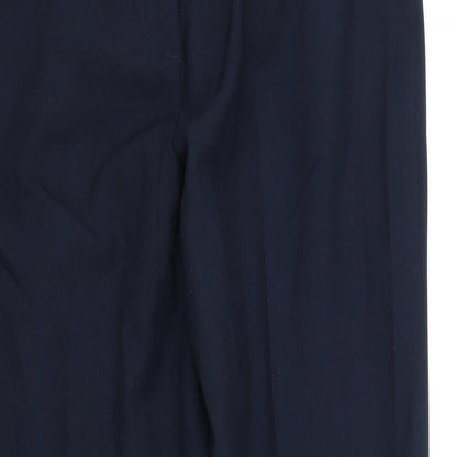 Close-up detail of George men’s blue trousers, size M, 29-inch leg