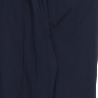 Brand and care label for George men’s blue trousers, size M, 29-inch leg