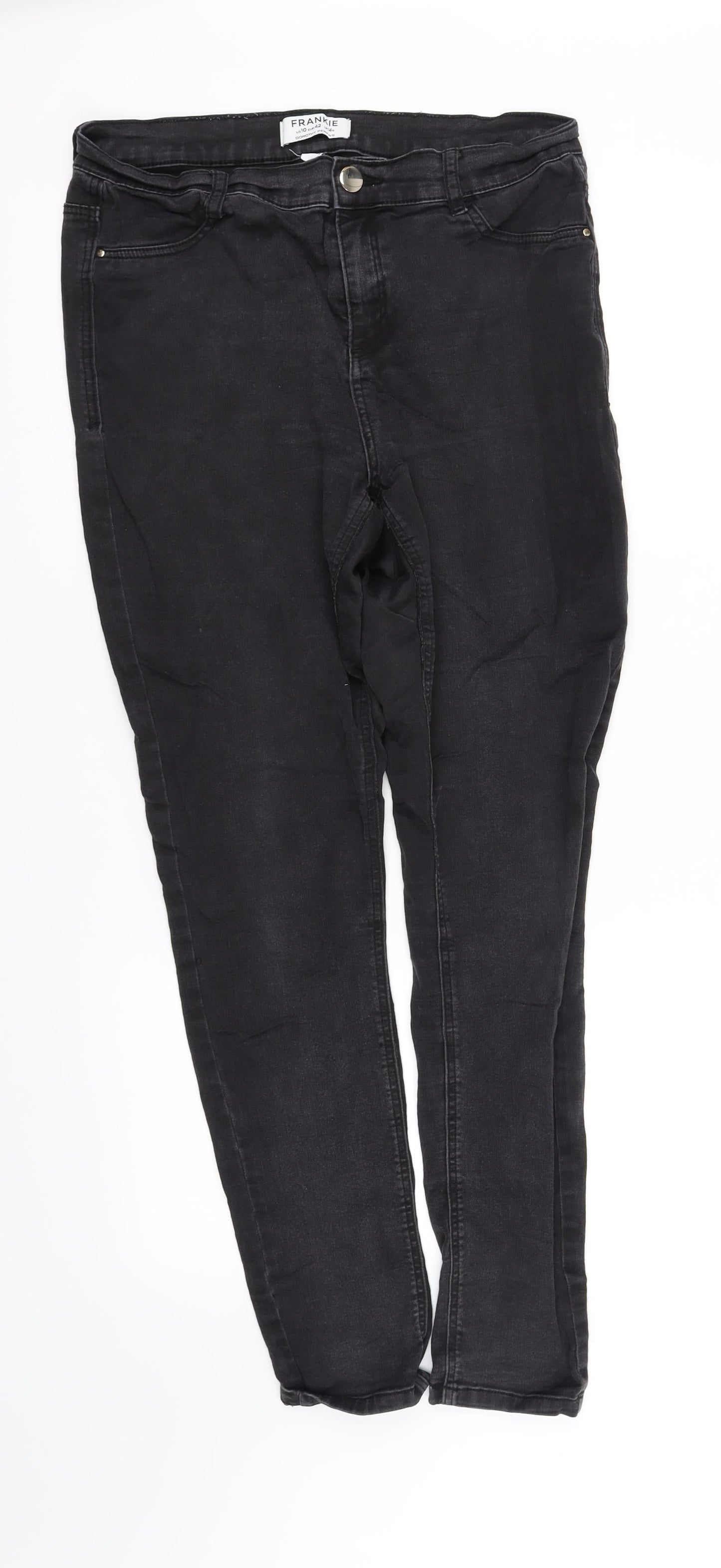 pre worn Womens Black   Trousers  Size 10 L32 in