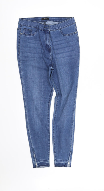 Additional front view of Denim women’s blue trousers, size UK 12, 30-inch leg