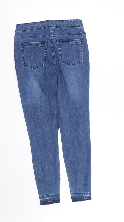 Back view of Denim women’s blue trousers, size UK 12, 30-inch leg