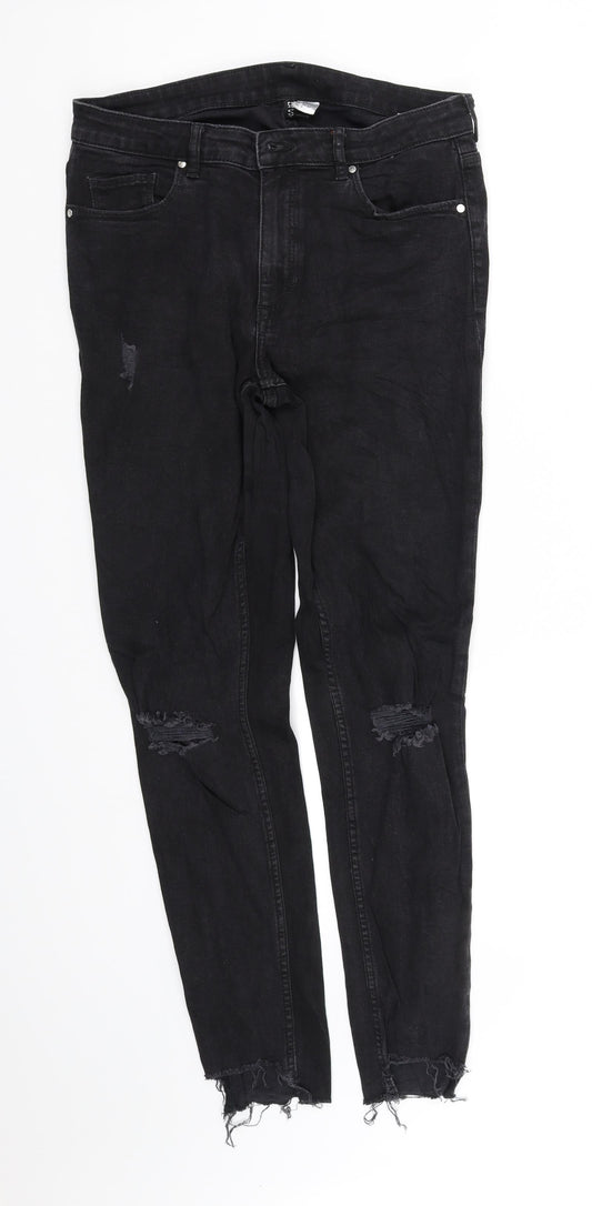 Divided Womens Black   Straight Jeans Size 12 L32 in