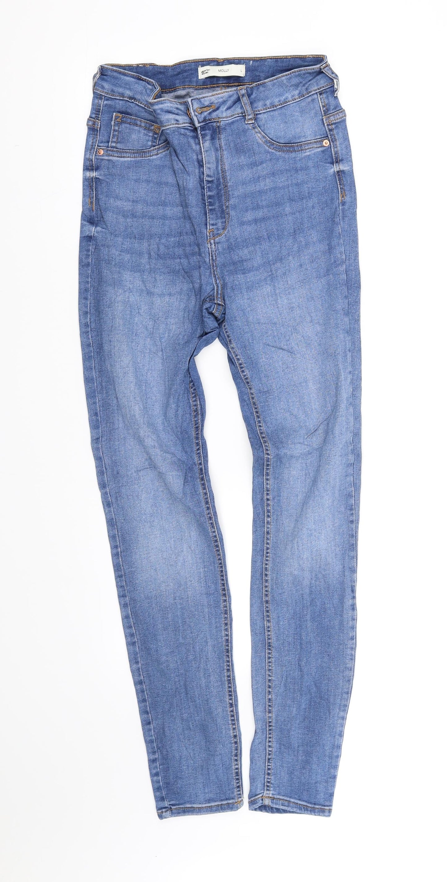 molly  Womens Blue   Straight Jeans Size L L32 in