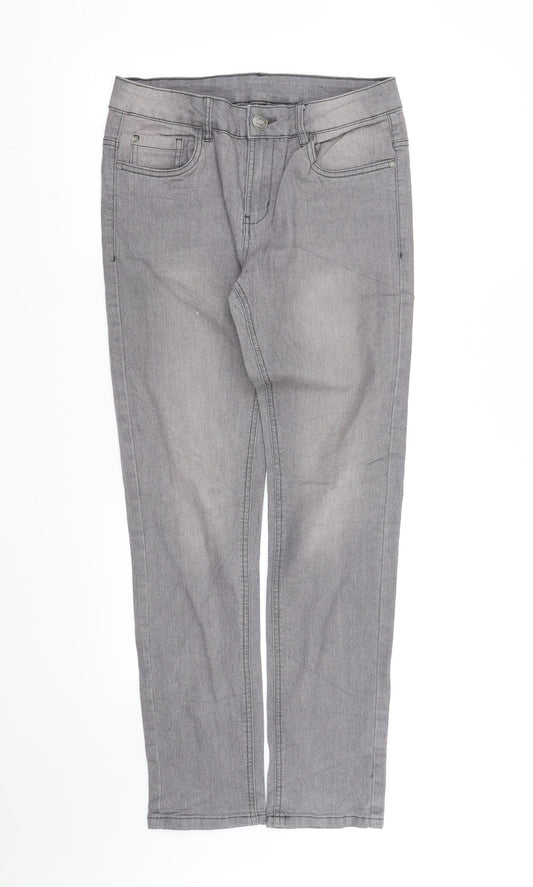 pre worn Womens Grey   Straight Jeans Size S L32 in