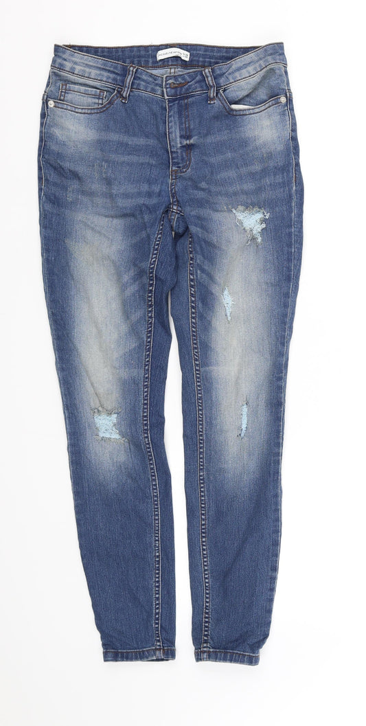 Jaqueline deYong Womens Blue   Straight Jeans Size M L32 in