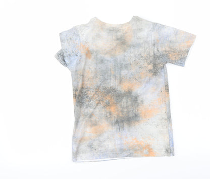 Back view of Tu boys’ grey basic t-shirt, size 8, years
