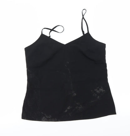 Additional front view of Marks & Spencer women’s black basic t-shirt, size UK 6