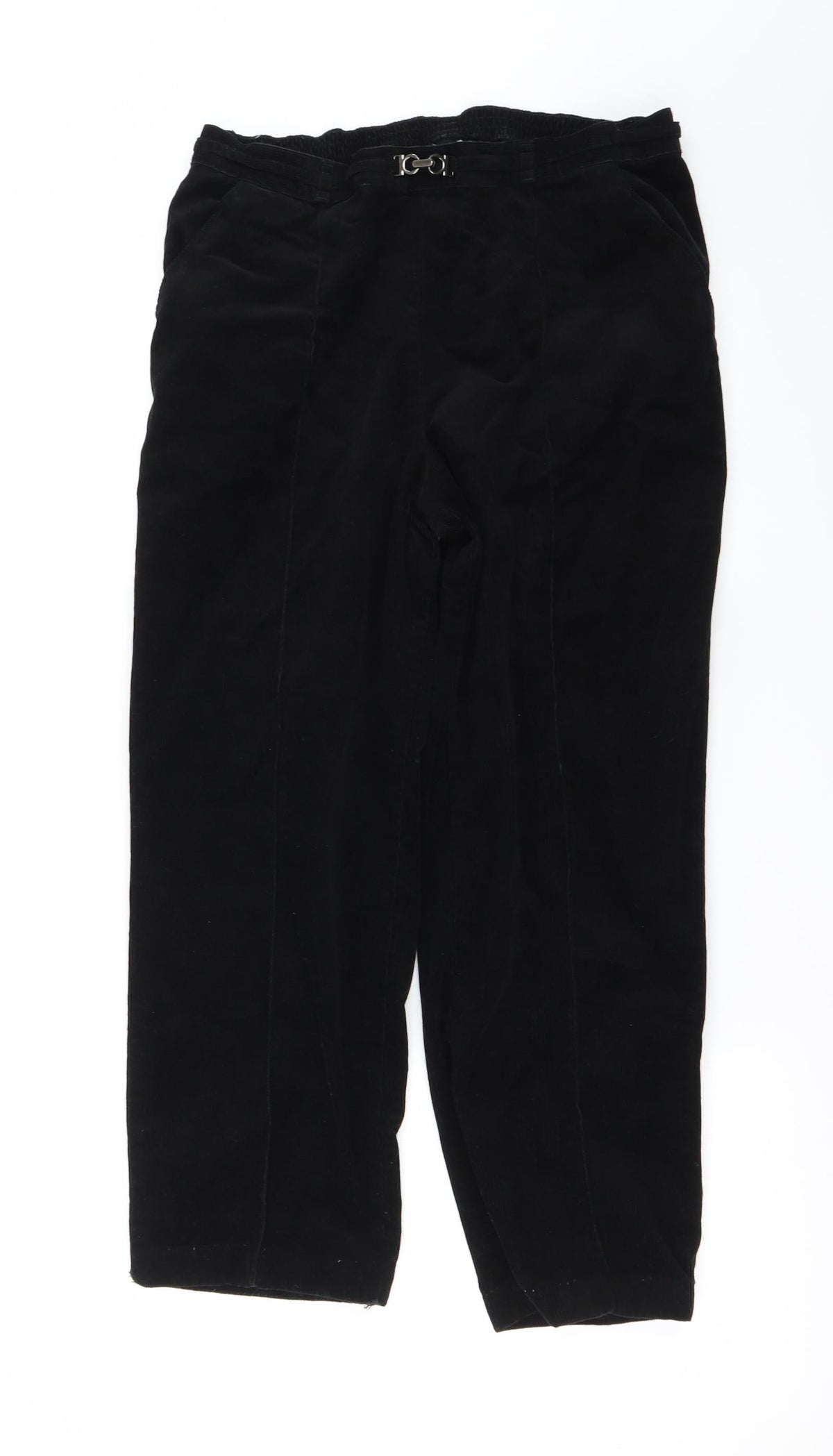Preworn Womens Black   Trousers  Size 28 in L24 in