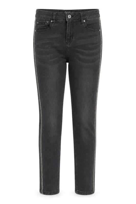 Toxik3 Womens Grey Striped Denim Skinny Jeans Size 10 L29 in