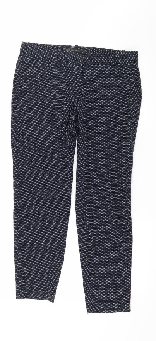 Zara Womens Blue Polka Dot  Trousers  Size 10 L25 in