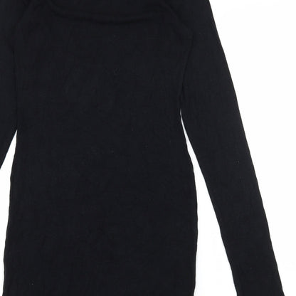 PRETTYLITTLETHING Womens Black  Jersey Bodycon  Size 12